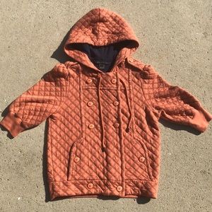 Marc by Marc Jacobs Quilted Orange Zip Hoodie